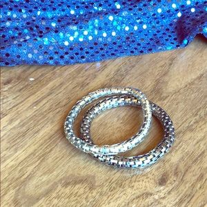 Bracelets silver and dark